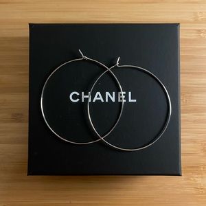 Thin Silver Hoop Earrings